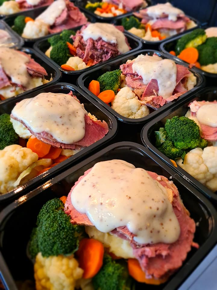 Corned Silverside, Mustard Sauce & Vegetables