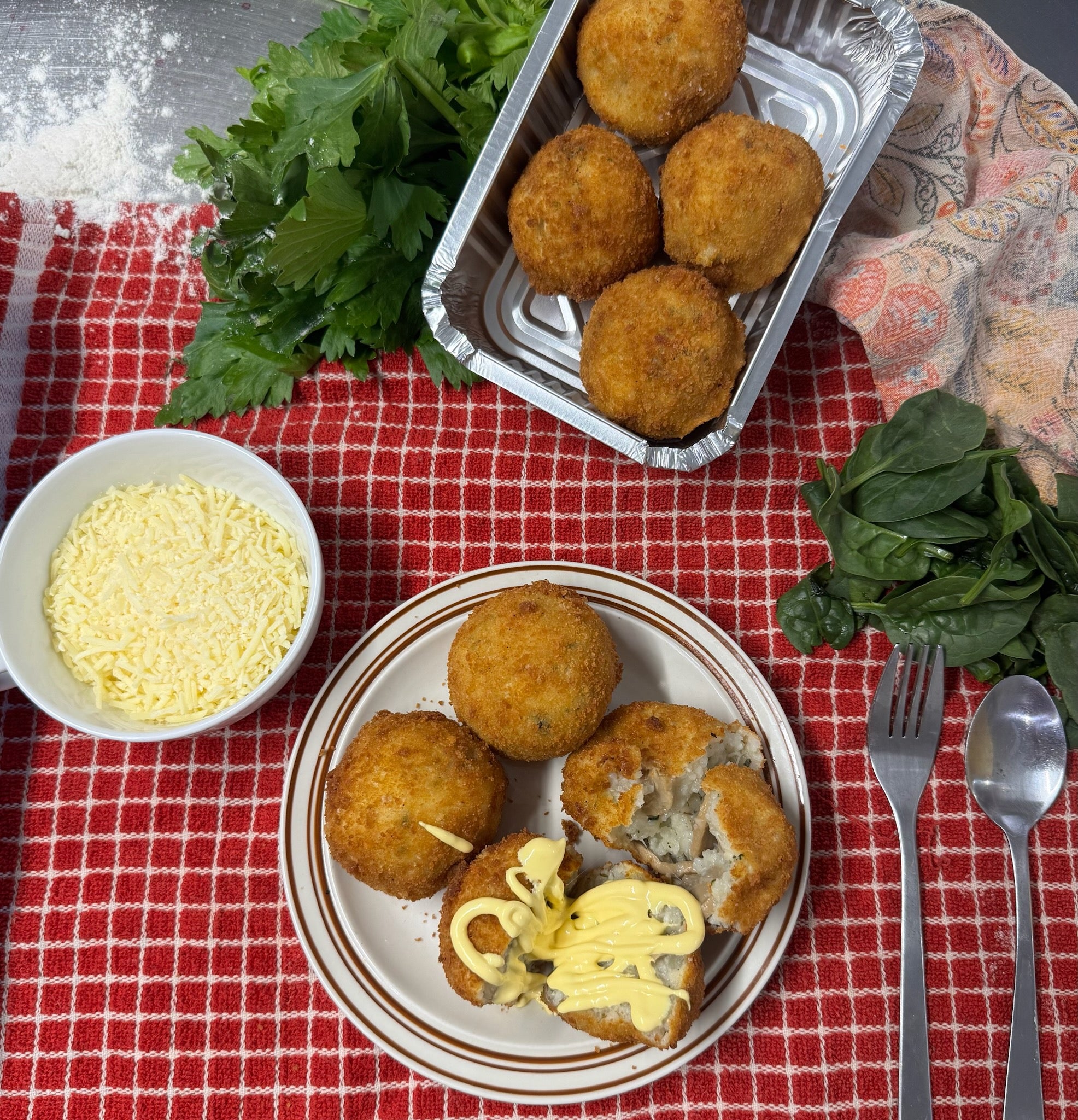 Arancini Balls - Sundried Tomato, Feta & Spinach